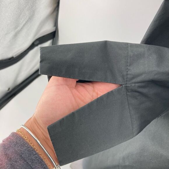 Banana Republic Women’s Black Cotton Belted Trench Coat Medium - Picture 11 of 15